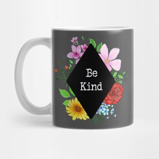 Be kind floral diamond Mug